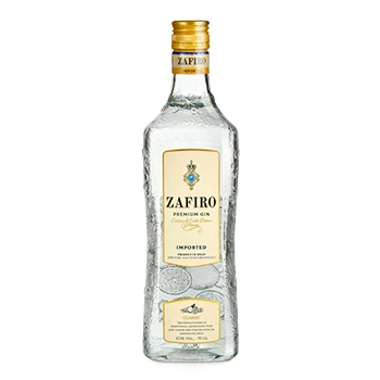 Made in Spain Private Label Accept Fragrant Floral and Citrus Aroma Zafiro Premium 700ml Bottle Packaging Classic Gin