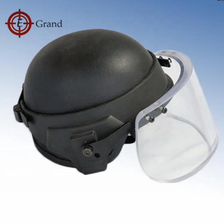 
Wholesalers professional factory price Lightweight NIJ PASGT ballistic Helmet with visor shield visor bulletproof 