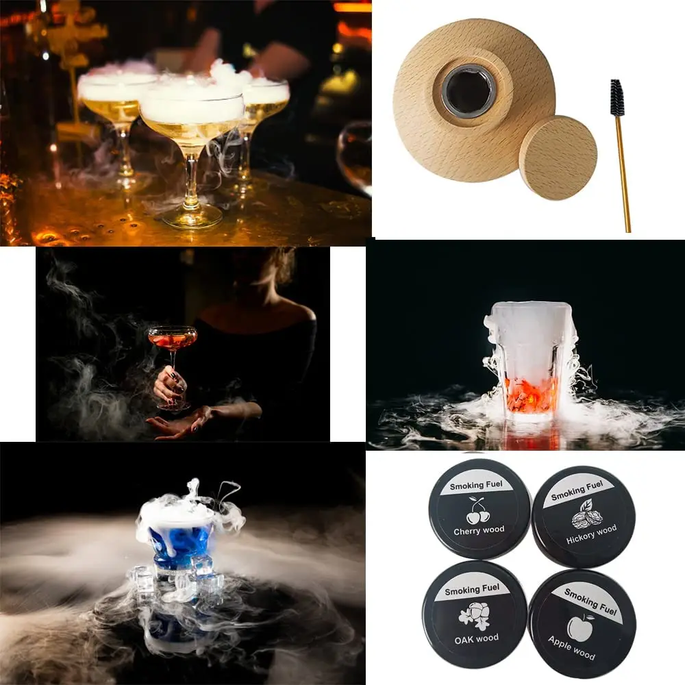 Cocktail Smoker top with Wood Chips Old Fashioned Cold Smoker for Cocktail, Whiskey, Wine, Bourbon , Cheese, Meat and More, Cock