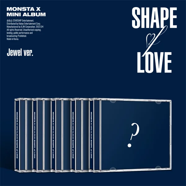 Оптовая продажа альбом KPOP Корейская группа мальчиков MONSTA X 11 мини-альбом в форме любовных камней чехол