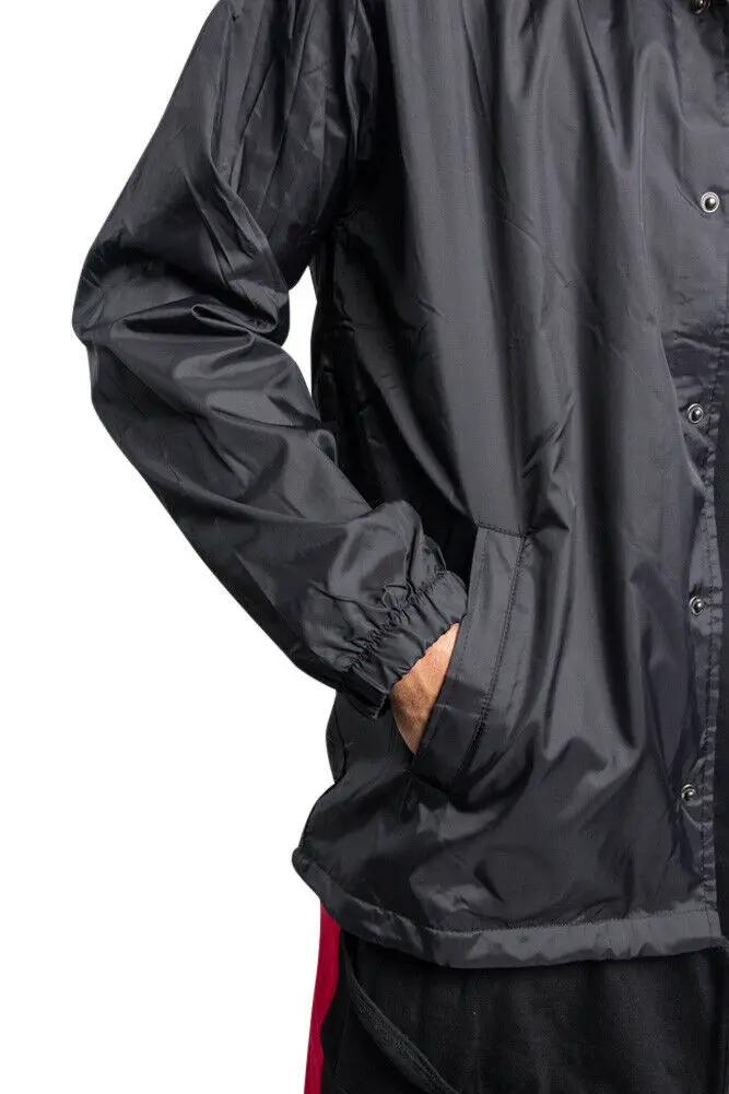 custom embroidered windbreakers lightweight waterproof coaches jackets custom nylon rain custom jacket