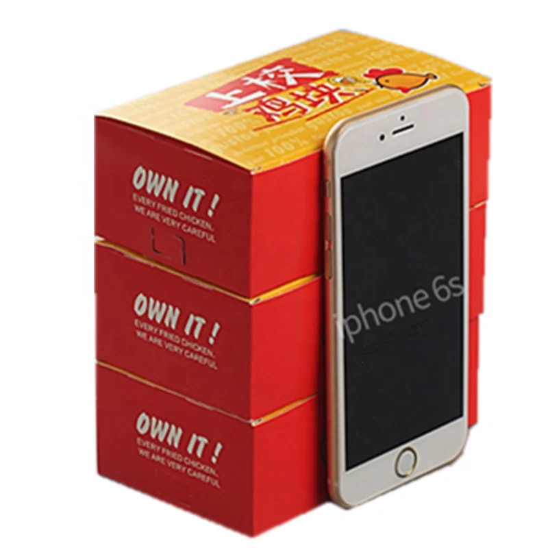 Food safety paperboard chicken nuggets fast food packaging folding paper boxes 20 pack