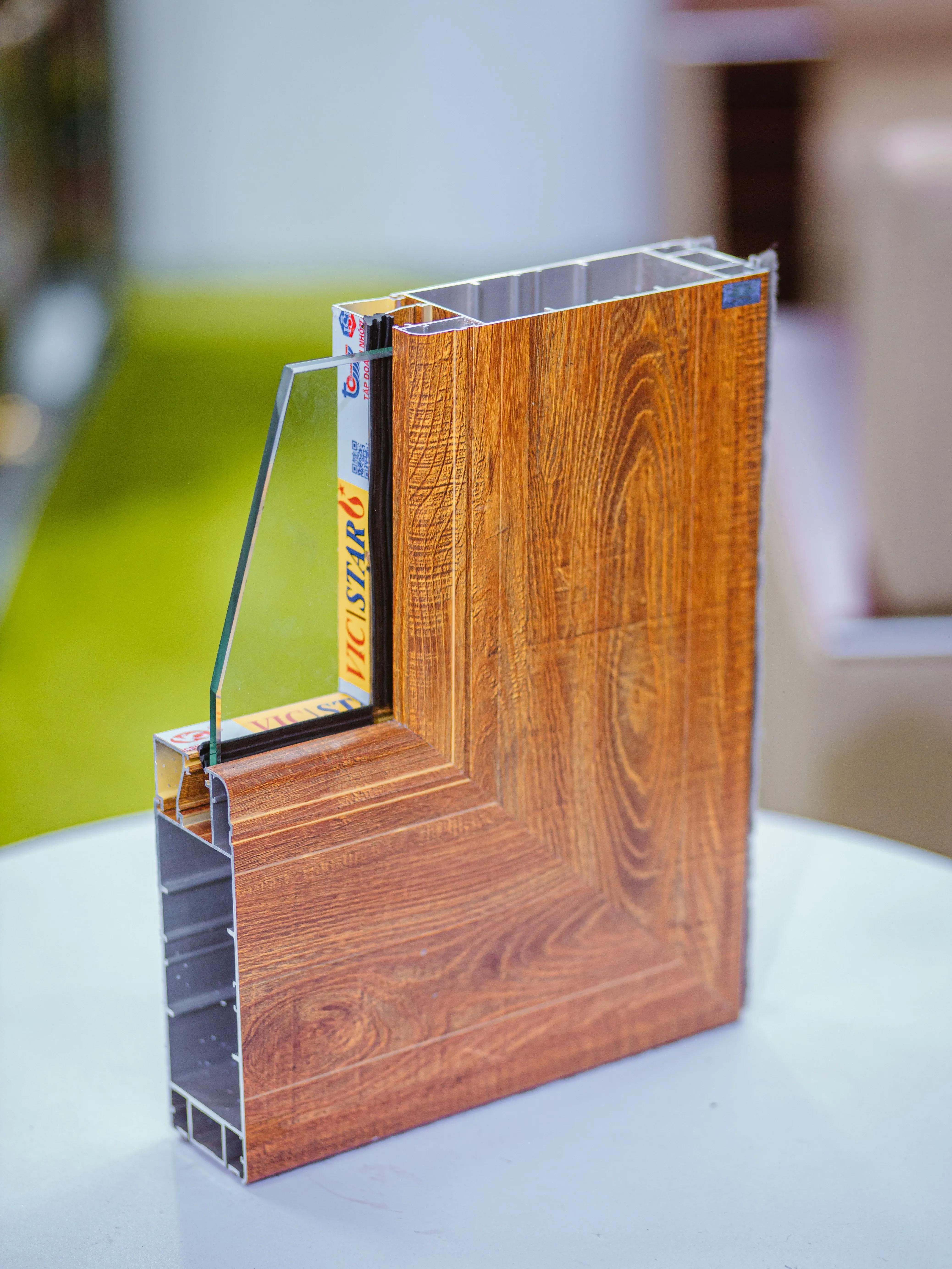  Высококачественный экструзионный профиль из древесины и алюминия марки Shalumi 6063