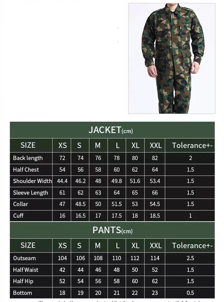 Army combat uniform windproof military uniforms camouflage army military ceremonial uniform