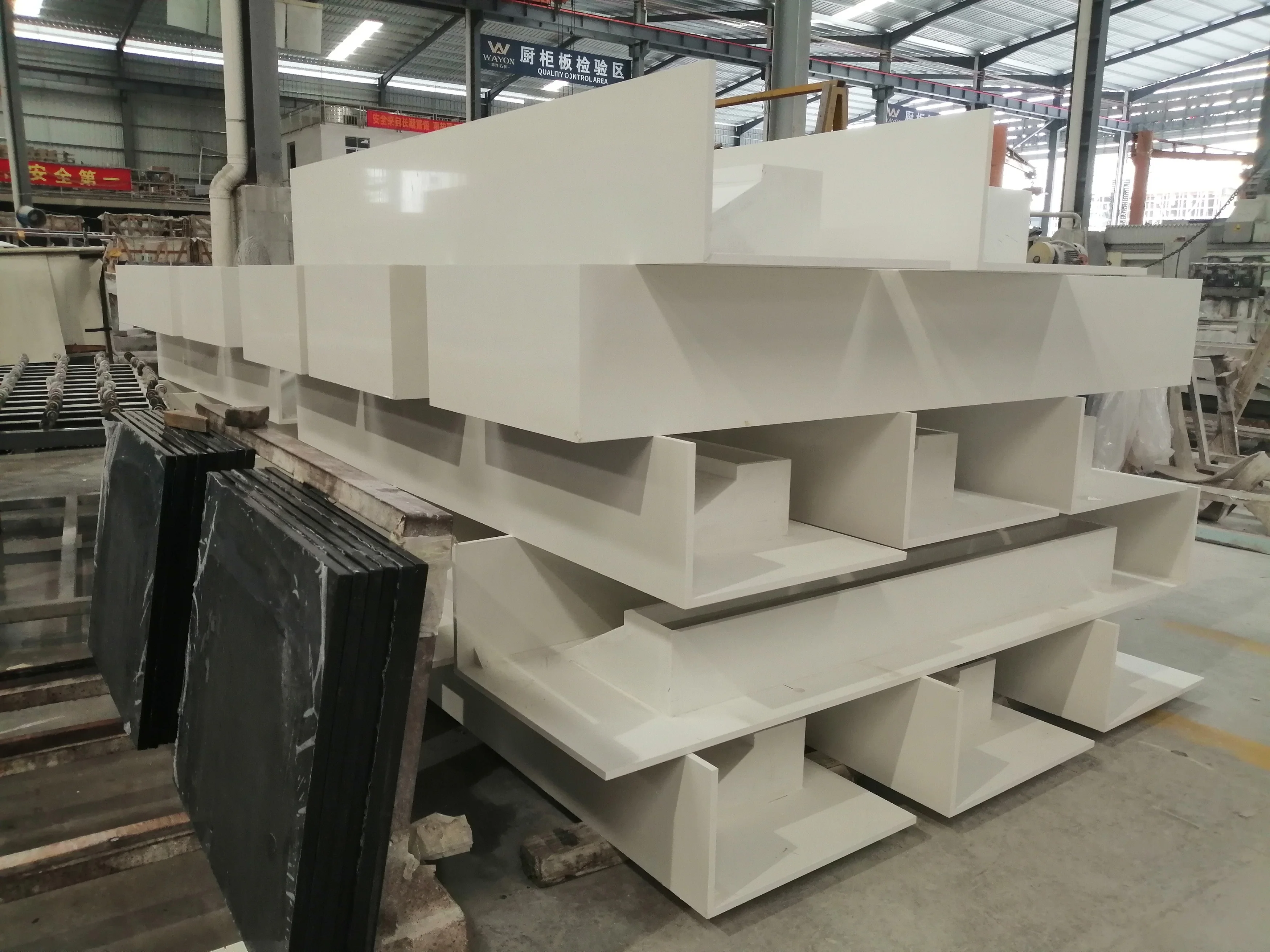 Factory Direct Sales Countertop Worktop Artificial Quartz Marble Look Stone Slabs Calacatta  Quartz Stone