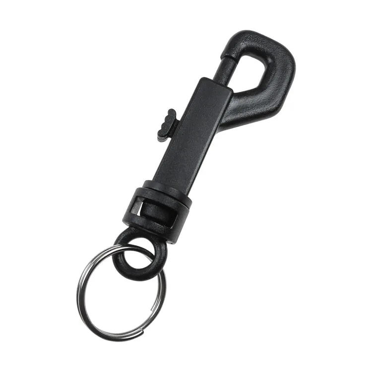 Plastic Articles Key Chain Plastic Carabiner Hook Clasp With Ring AA1/AA2/A19B