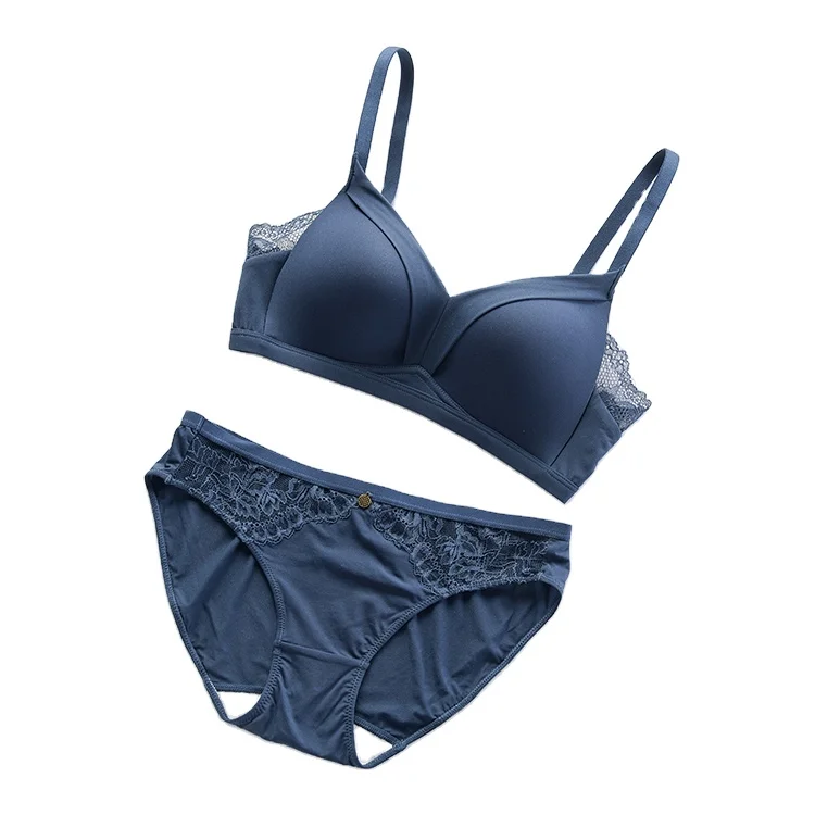 100% Высококачественная Женская хлопковая футболка спортивный бюстгальтер и трусики комплекты бюстгальтеров пуш-ап для женщин из