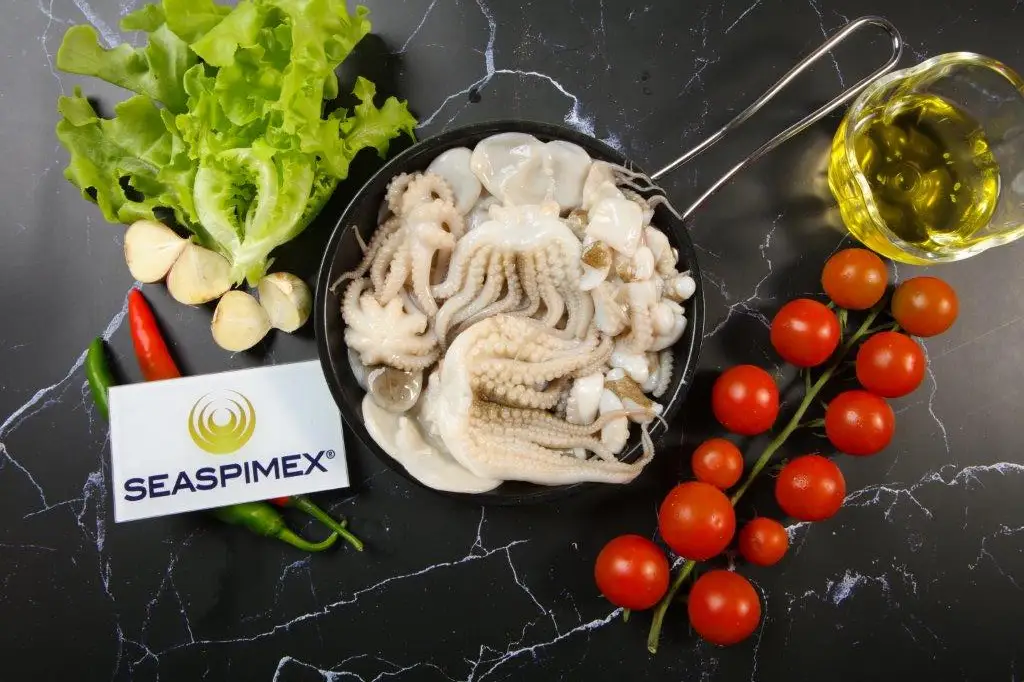 
ALL SIZES BABY OCTOPUS VULGARIS IN IQF BQF FREEZING BY SEASPIMEX VIETNAM 