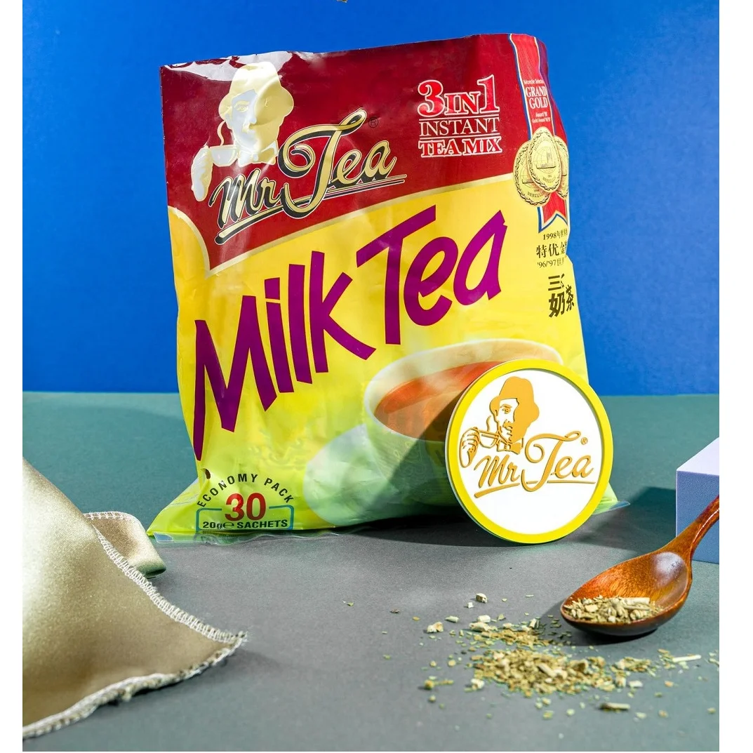 Top  Original Mr Tea Energize Powder Blended Bag Sachet Bulk Instant Milk Tea Mix 3 in 1 20g x 30s x 30p