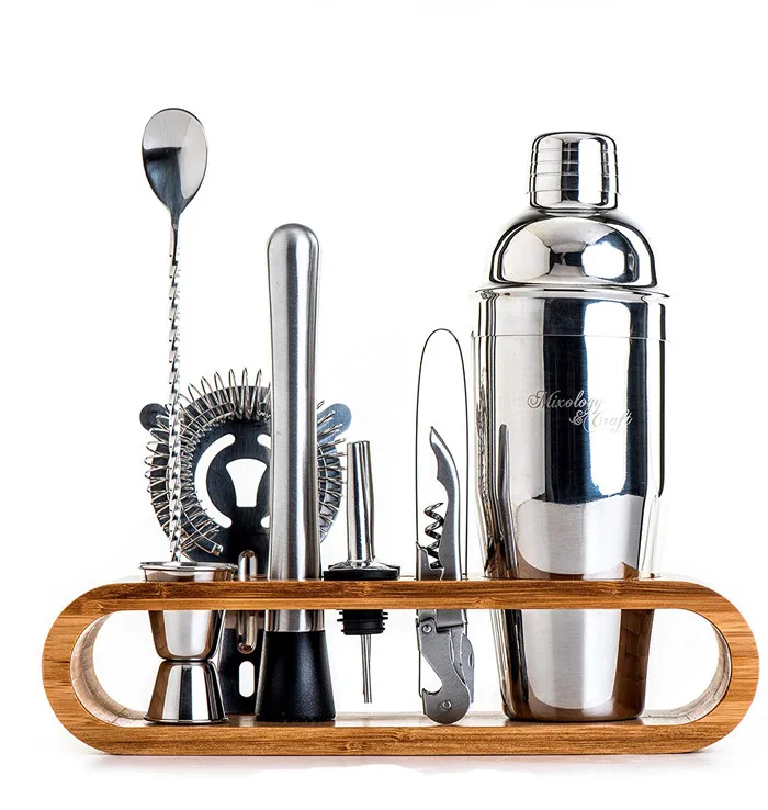 Manufacture supply new arrival custom 25-Piece bartender kit with stand