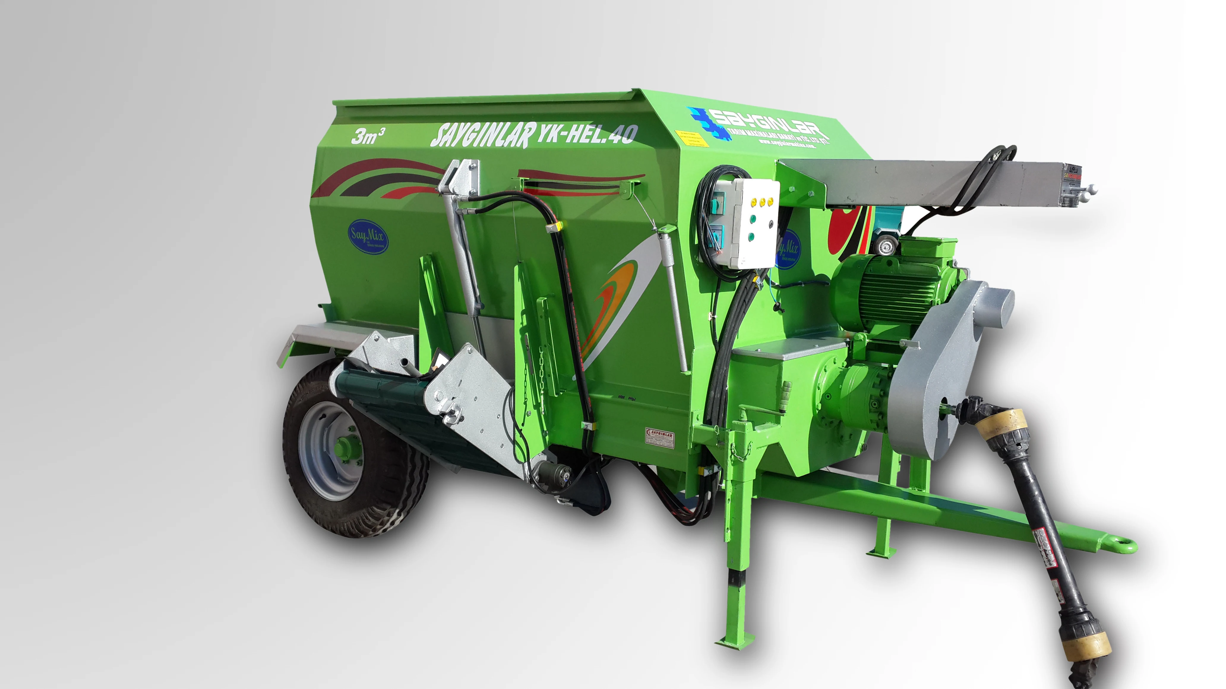 Stationary Feed Mixer Electric Powered 3m3 Feed Mixer Tmr Wagon From Turkey