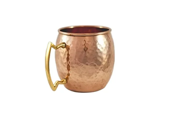 BEST Selling Copper Mugs Hammered Brass Handle Antique Beer Mugs Moscow Mule Customized 16 oz Restaurant Hotels Home Accessories