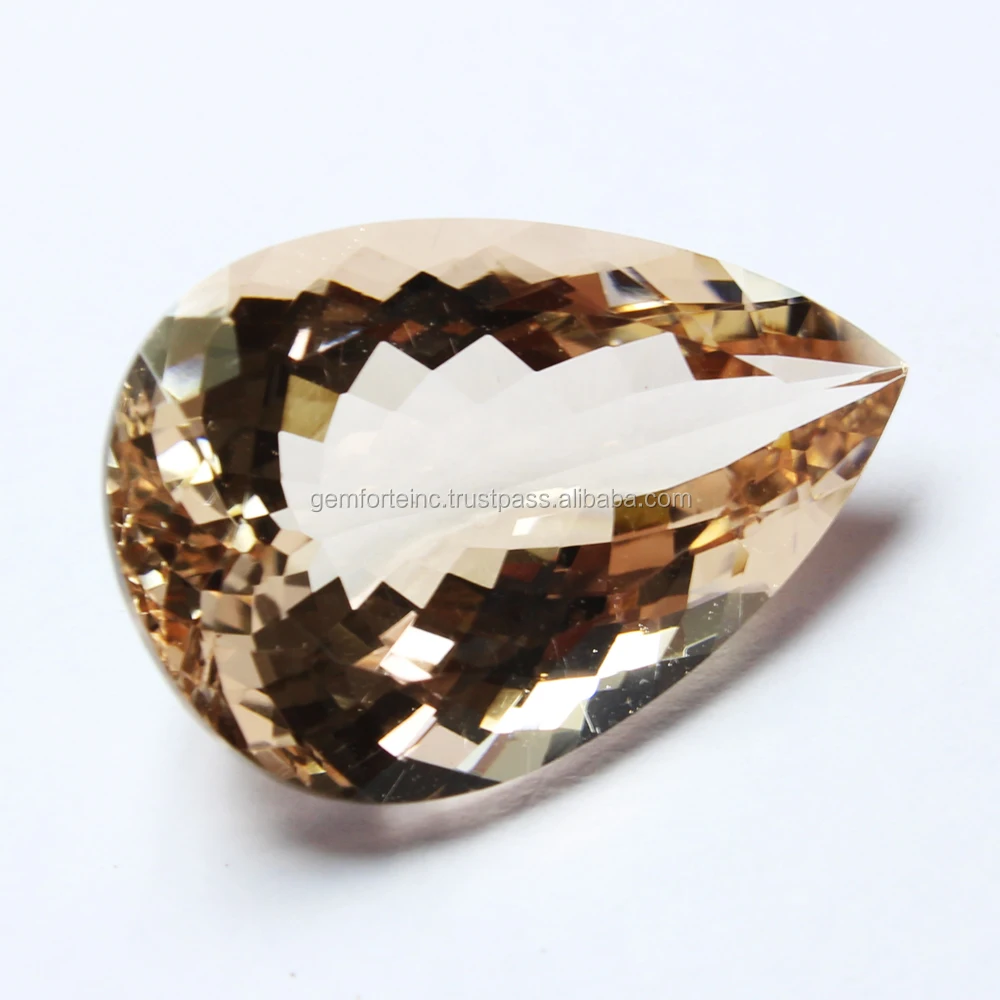 Wholesale Natural Morganite Stone Oval Emerald Pear Shape Faceted High Quality Wholesale Pink Peach Morganite Loose Gemstone