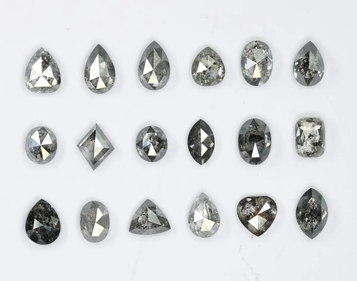 100% Natural Earth mined Salt and Pepper Diamonds For Luxurious Diamond Jewelry,Antique Diamond