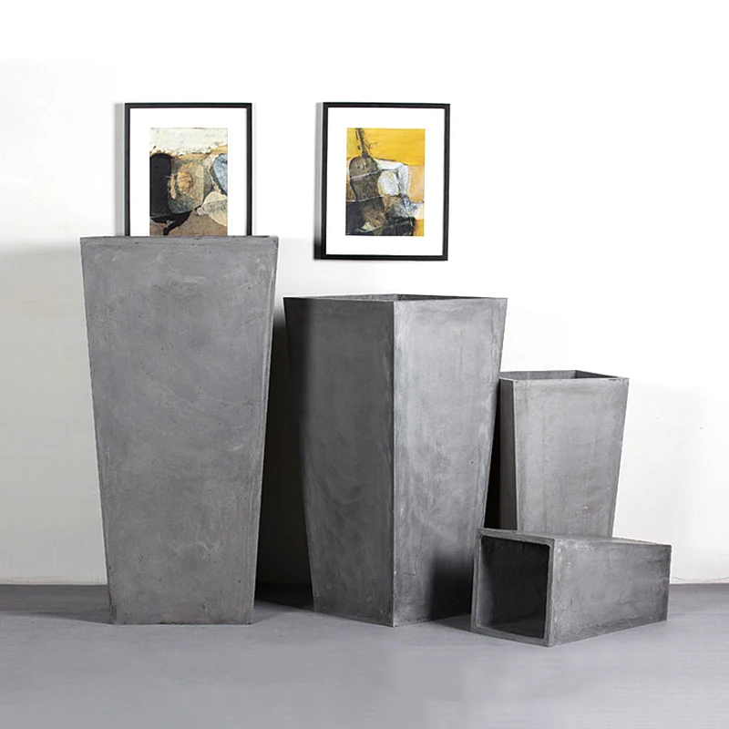 
Cement flower pot Square Round flower pot Decorative Large Flower Pot Decor for Home Indoor Office 