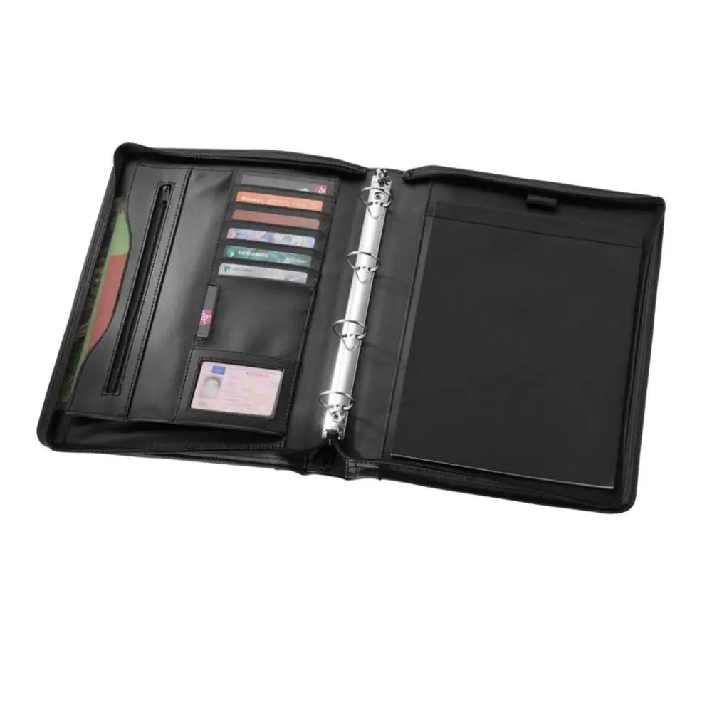 Metal Ring Binder Mechanism with Large Capacity / A6 Leather Ring Binder Folder / New Customizable Mini 3 Ring Binder