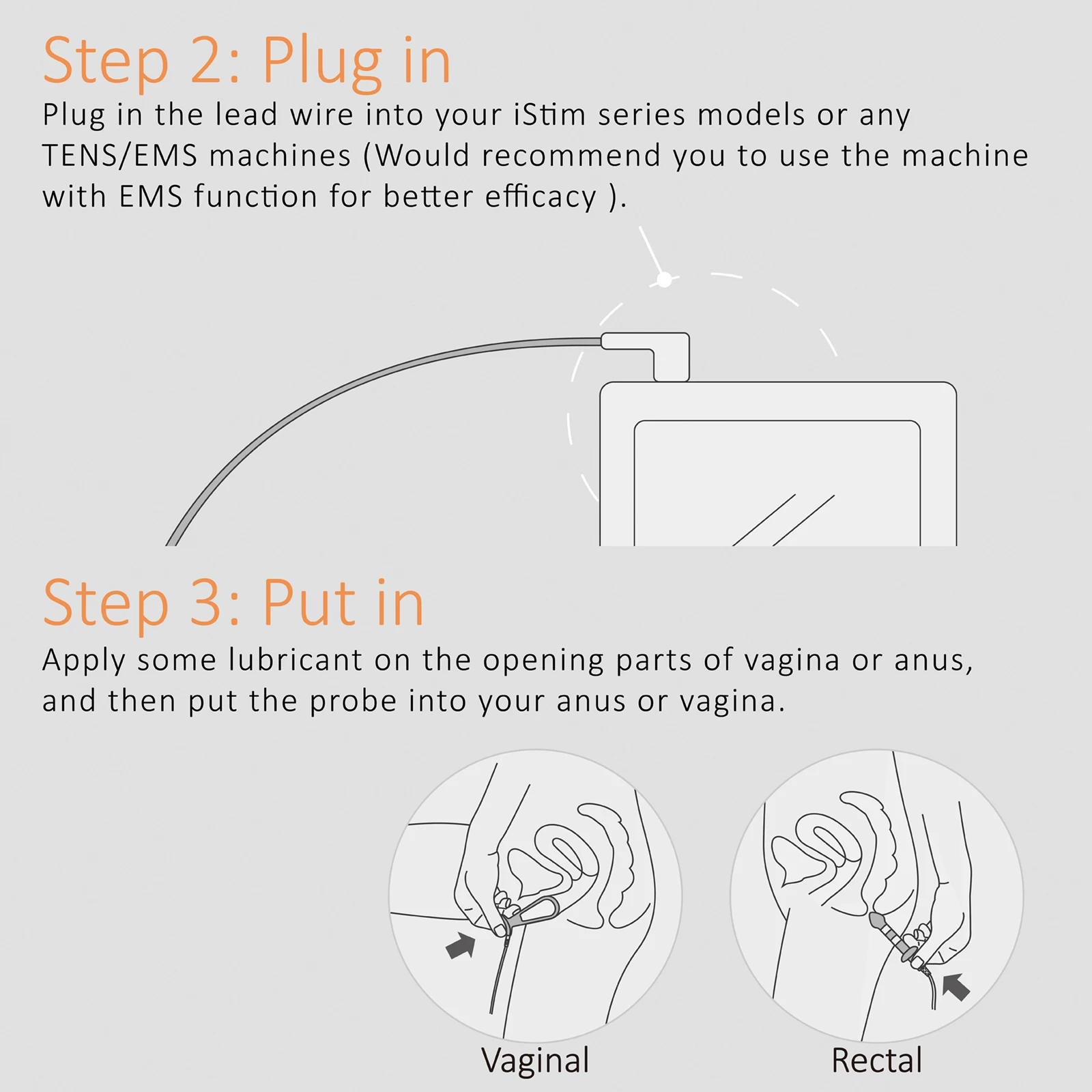 PR-09A Kegel Exercise Muscle Stimulator Tool Steel and ABS Material 1-Year Warranty Class II Instrument
