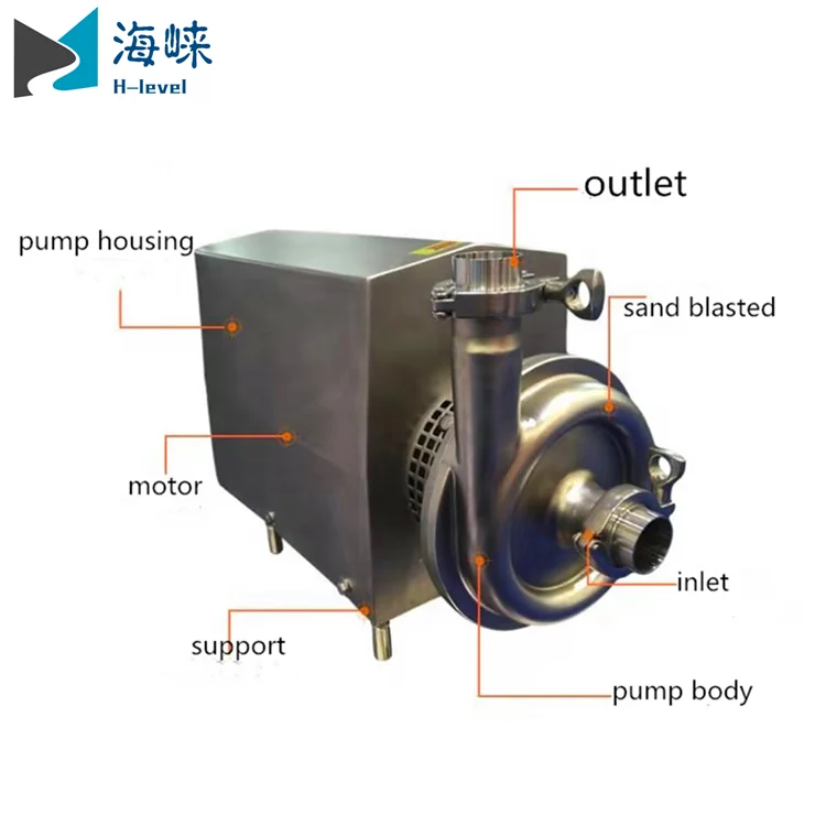 electric driving stainless steel sanitary centrifugal pump for food/milk and ethonal