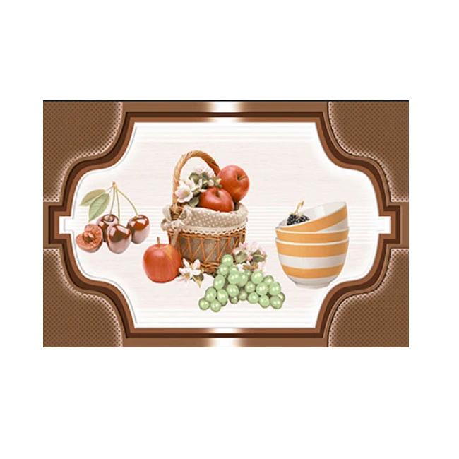 Brick look high gloss Ceramic Wall Floor Digital Glossy types Vitrified Porcelain digital Tile for villa office from Morbi