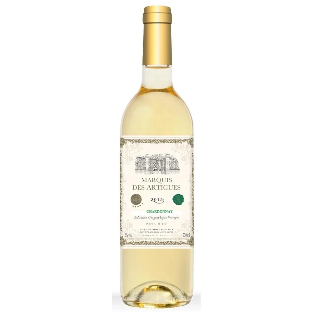 
 Высококачественное вино Marquis des Artigues, Chardonnay IGP, оплачивает d OC, из Франции  