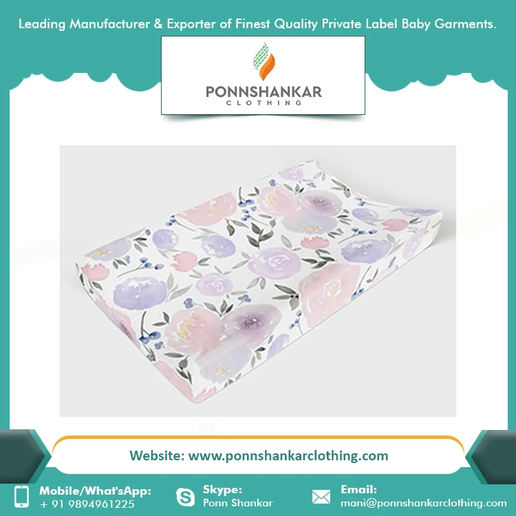 Baby Bed Pad Organic Cotton Mattress Protector Reusable Changing Pad Cover