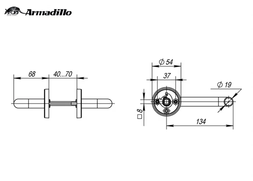 Door hardware Stainless Steel SS 304 Door Handles DSS-0203/19