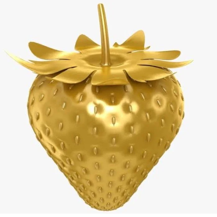 Well Selling Aluminum Strawberry Italian Vintage Design Rare Home Party Decor Aluminium Cookie Jar Vintage DryFruit Tabletop Jar