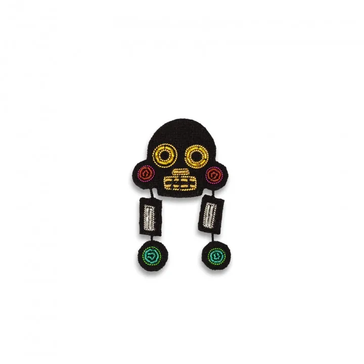 Fully Hand Embroidered Design Handmade fashion clothing Embroidery Badge Pin Fixed