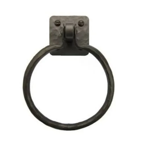 Metal Wire Wall Mounted Bathroom Towel Holder modern stylish elegant customized logo Wrought Iron Half Round Forged Towel Ring