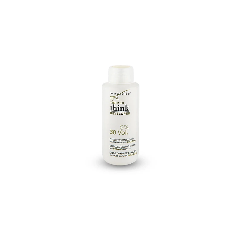 THINK DEVELOPER 100% Made in Italy Hair Color Cream Developer 9% 30V Stabilized Oxidant with Argan Oil 150 ml