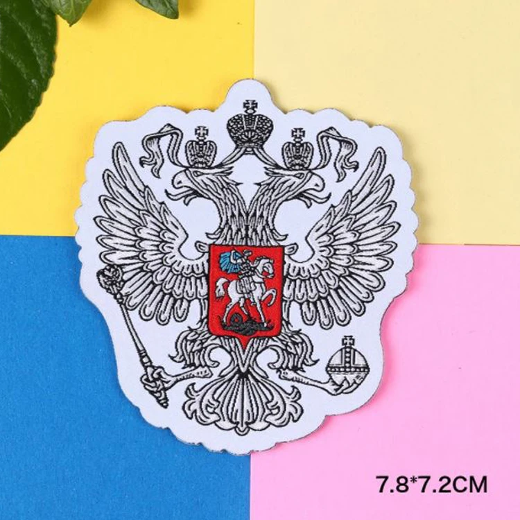 Russia National flag National emblem patches eagle embroidered patches for ironing in thin coat, clothing accessories