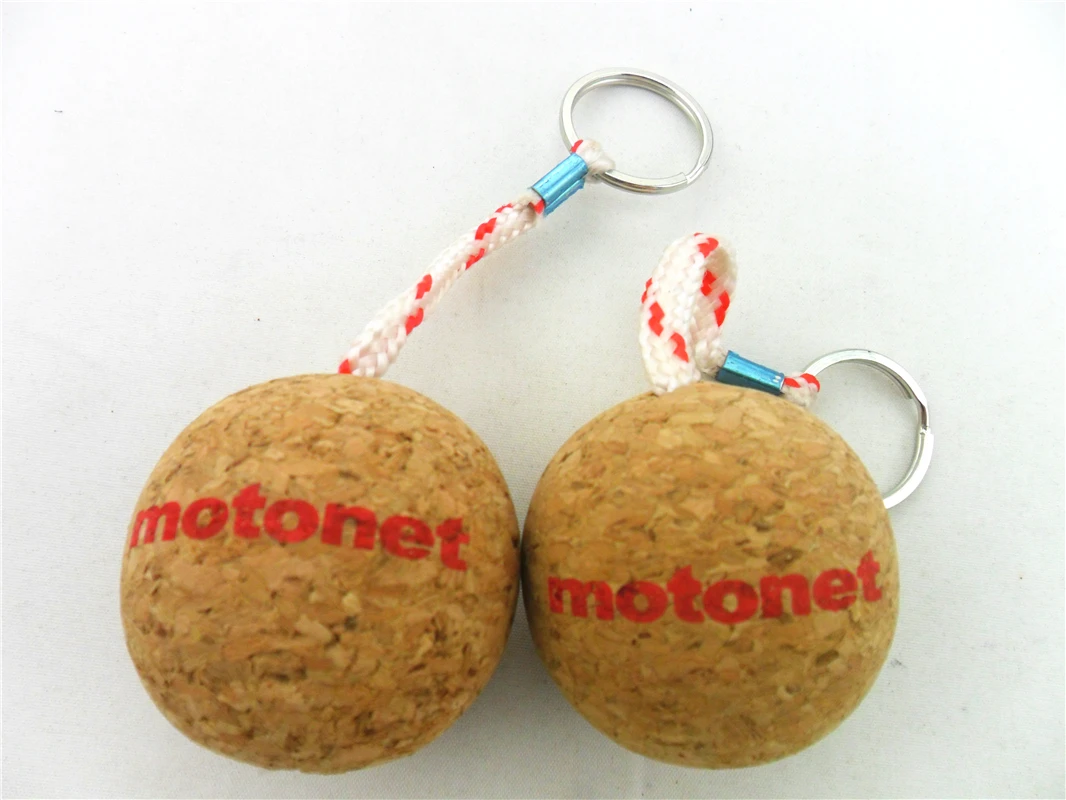 Hot sale soft neoprene round ball buoy floating keychain floating cork wood rectangle monkey keychain floating keychains foam