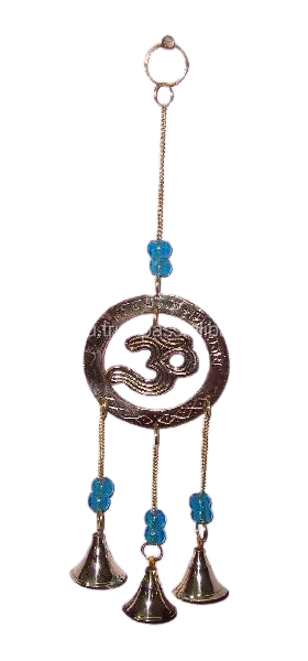brass bell wind chime with OM