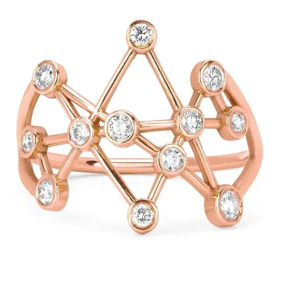 Sheetal Impex 0.25 Tcw VS Clarity FG Color Round Shape Real Natural Diamonds Studded 18 Kt Yellow Gold Diamond Ring