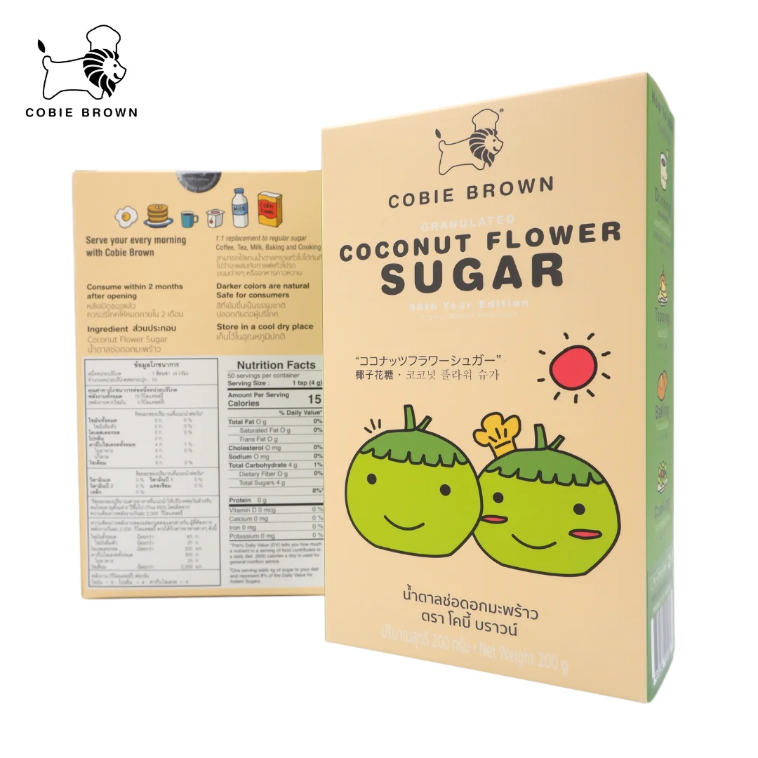 Лидер продаж Органический сахар для пальмы гранулированный кокосовый цветочный 200 г. С естественным цветом