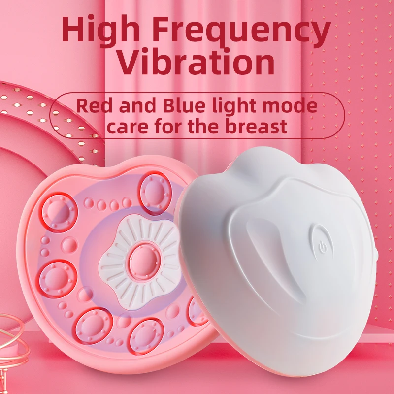 2022 Cordless Breast Massager Women Breast Enlargement Pad Rechargeable Lady Chest Enhancer Nipple Stimulator Vibrator Bra Pad