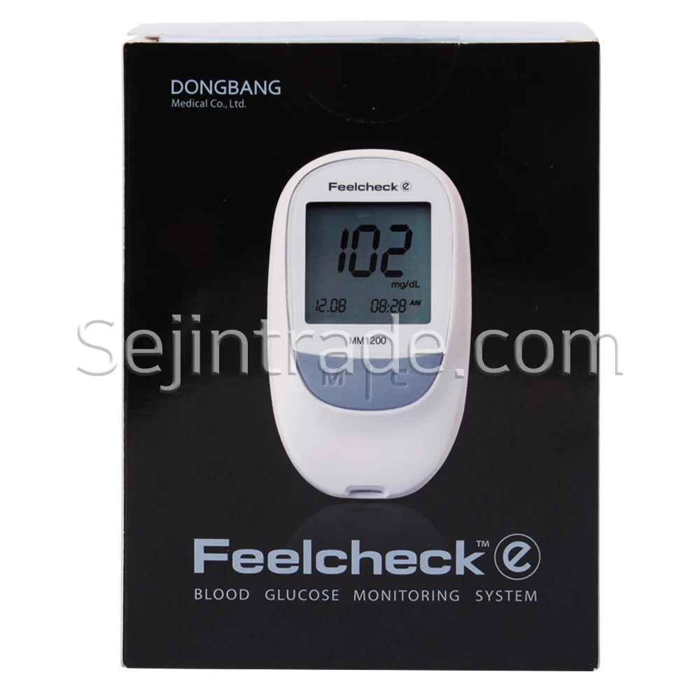 Feelcheck Blood Glucos Monitoring System Blood Sugar Meter Test Machine Automatic Code Korea 300 Test Results 5 Second Class III