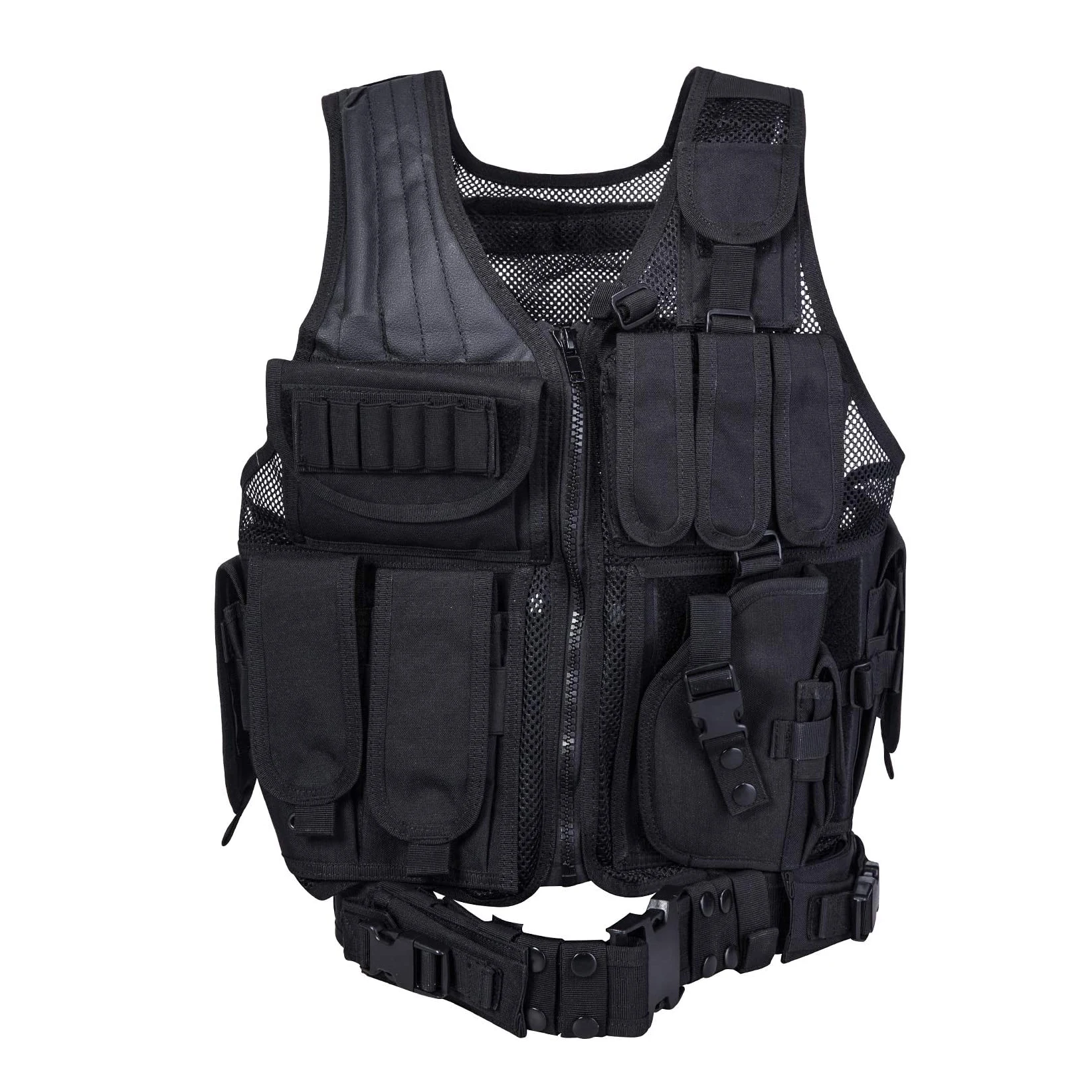 Top trending 100% polyester made durable paintball Tactical Model Bullet Proof Vest With Pockets And Waist Protection