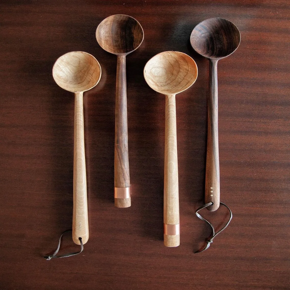 Brass Utensils Indian Handmade Serving Spoons Sets in Many Size and Designs and Colours