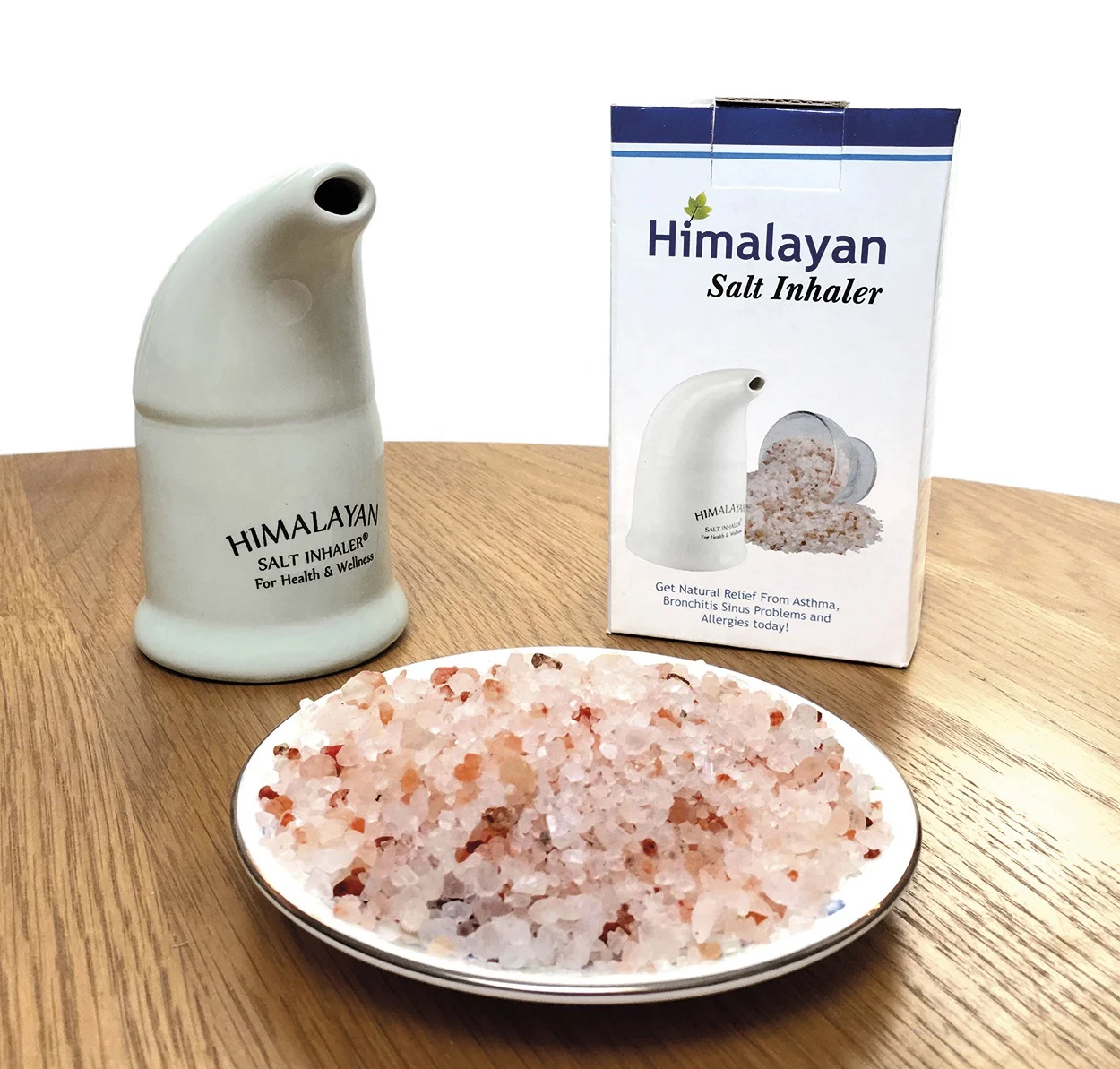 Himalayan Salt Inhaler Refillable Porcelain handmade Nose Himalayan Salt Inhaler Material Ceramic wholesale
