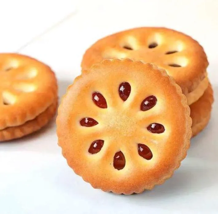 Лучший выбор потребителя, сэндвич-печенье с наполнением джемом, ароматизатор клубники, 300 г, коробка с бумажной ручкой