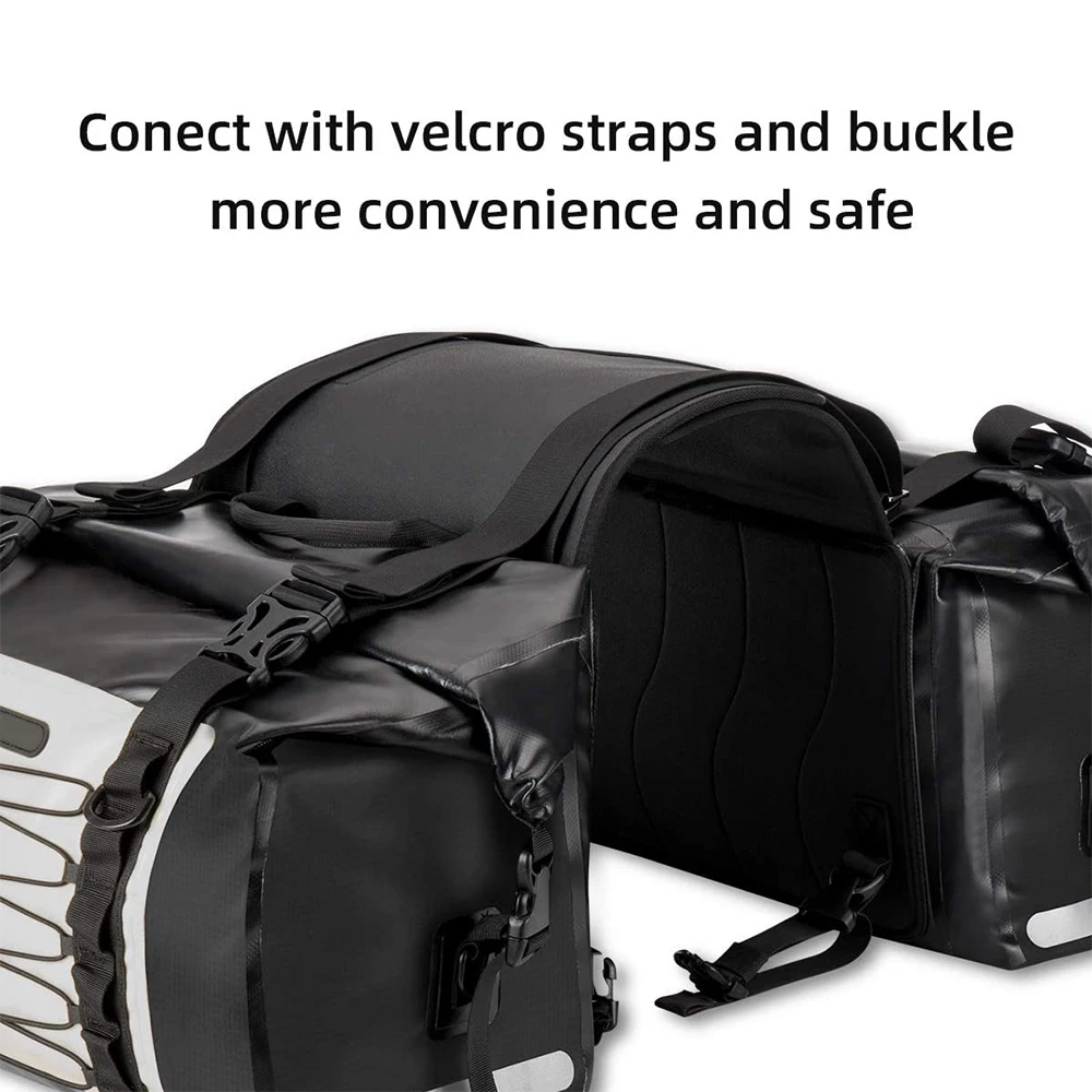 Motorcycle Pack Removable Detachable Bag Motorcycle Saddle Bag Waterproof Side Bag 60L