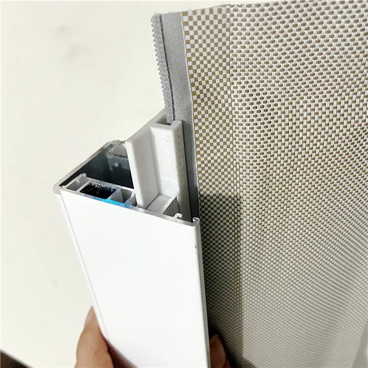 Alexa Roller Blinds Motorized Outdoor Zip Track Windproof Mesh Vertical Blinds For Terrace White Pleated Blinds