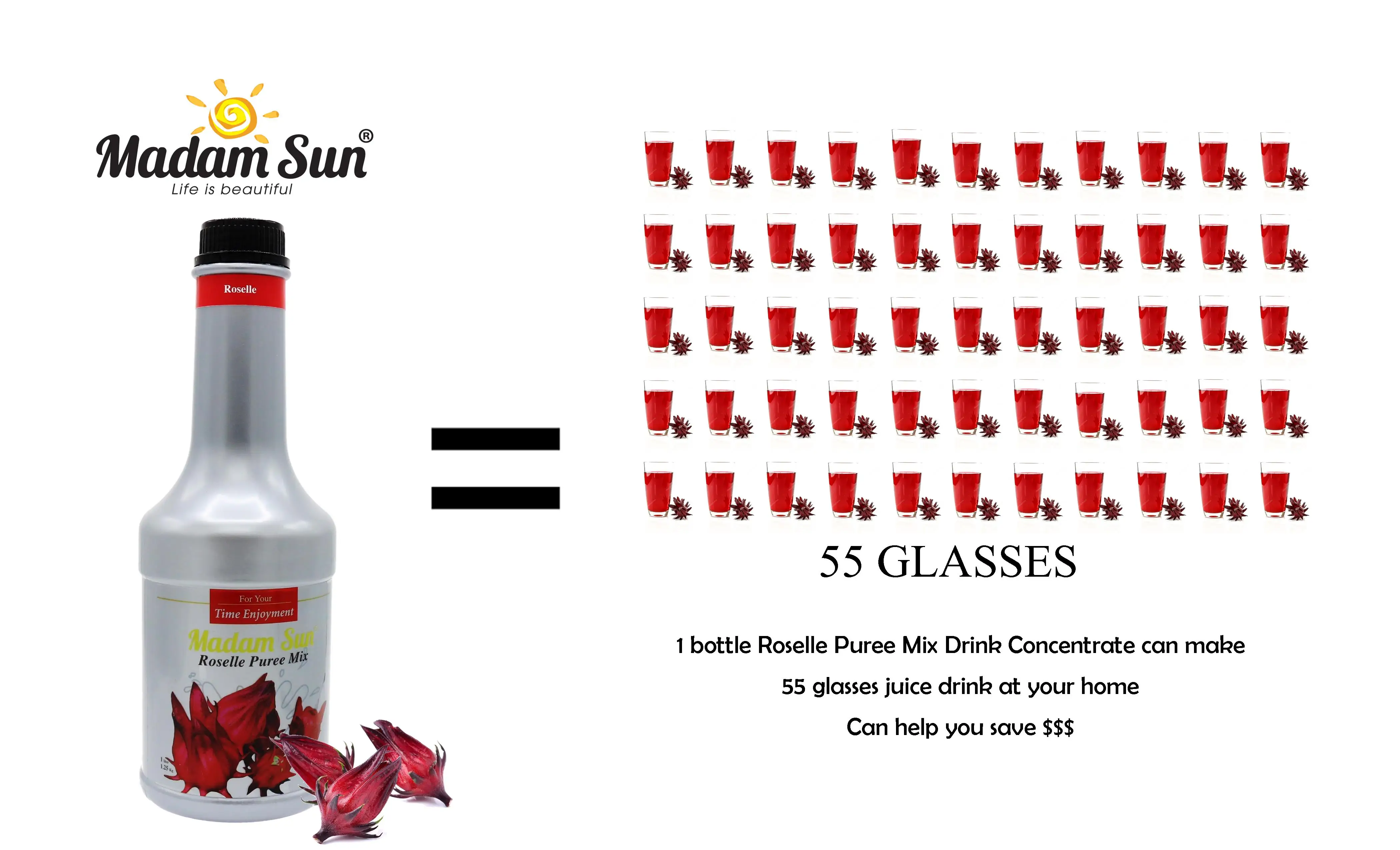 
Roselle Puree Drink Concentrate /Organic Hibiscus Juice/Roselle JUice Concentrate 