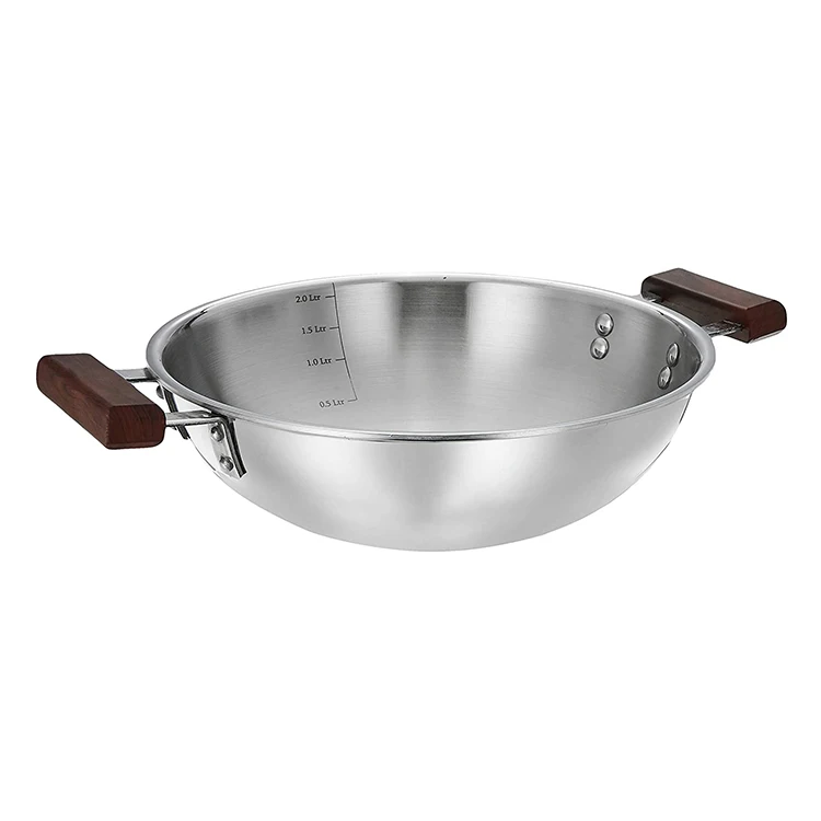 Kadai Индукционная дружественная трехслойная нержавеющая сталь Kadhai заводская цена чугунная посуда наборы стальная крышка подарочная коробка и Master