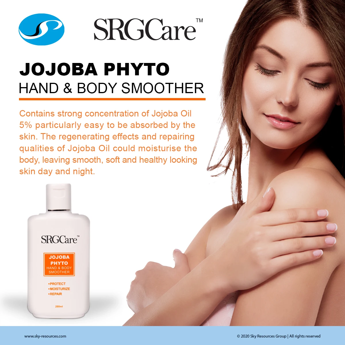 Moisturizing Protect & Repair Skin Concentrated 5% Jojoba Phyto Face and Body Smoother Lotion Smooth Skin Private Label Malaysia