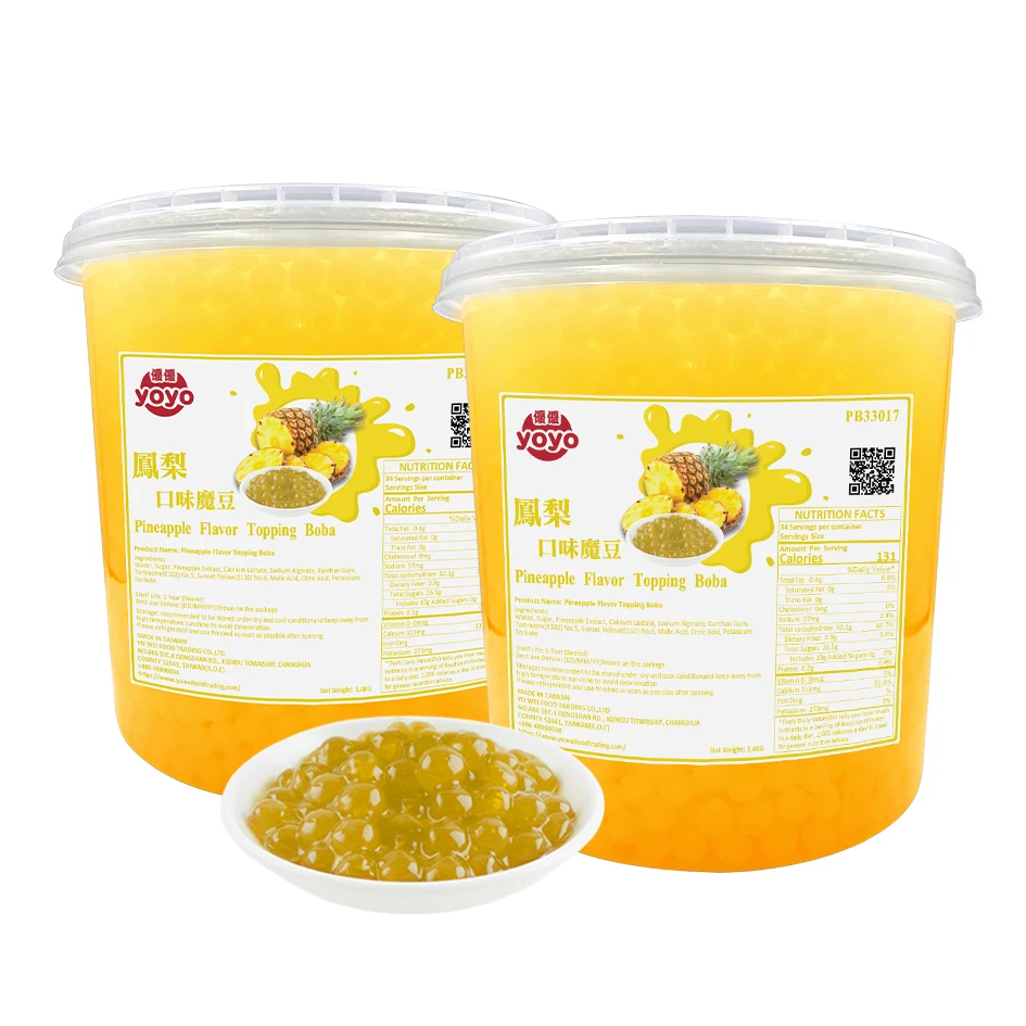 Вкус ананаса, всплывающие Мячи Boba Toppings