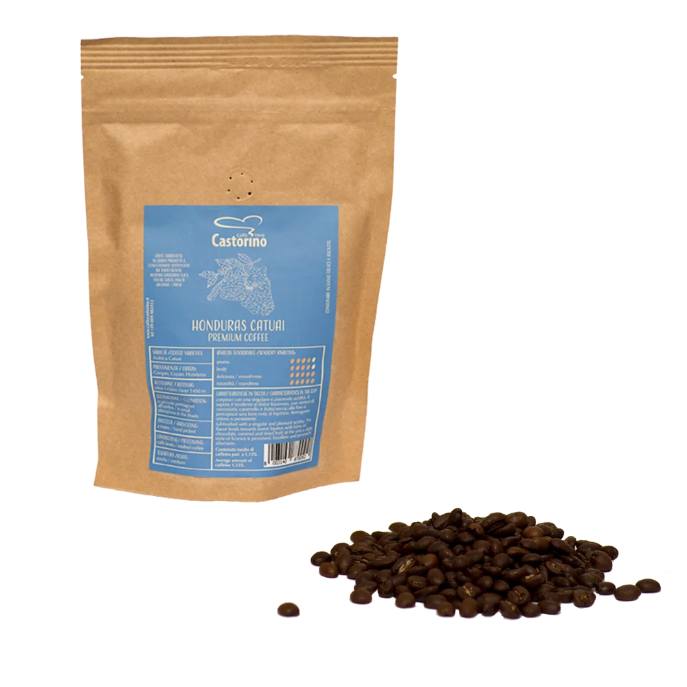 Premium Quality Castorino Whole Bean Coffee HONDURAS CATUAI SPECIALTY for home / HO.RE.CA.