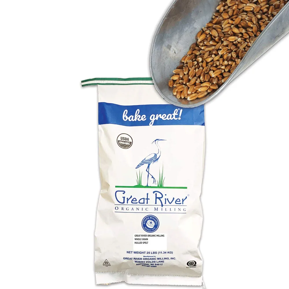 
Great River Organic Milling Organic Whole Grain, Hulled Spelt, 25lb bag 