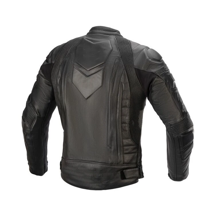 Байкерская Мужская мотоциклетная куртка большого размера с принтом на заказ черная кожаная